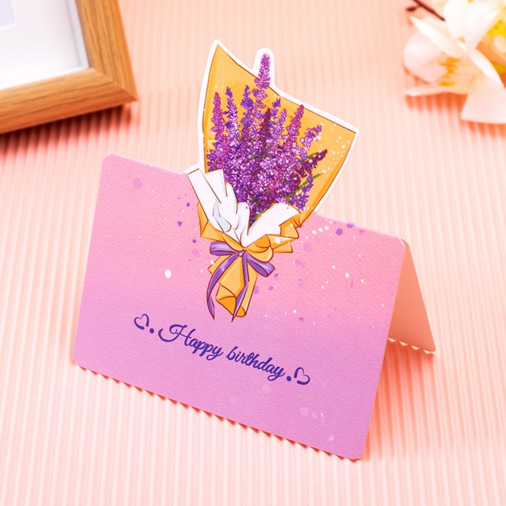 Floral Harmony - Lavender - Greeting Card (9.8 x 8.5 cm)